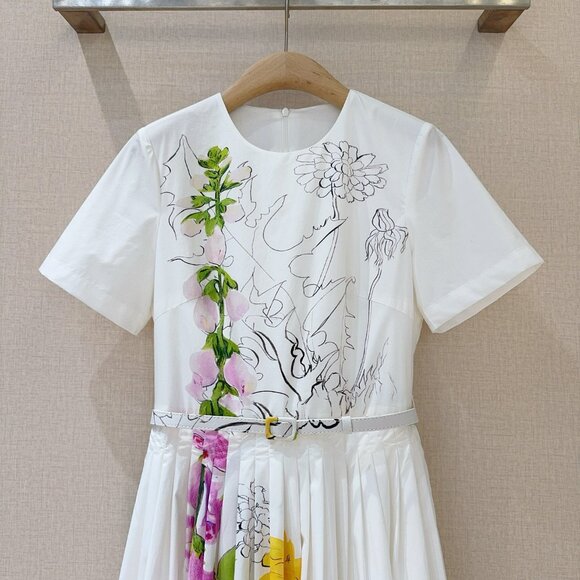 Oscar de la Renta printed short-sleeved dress - Picture 5 of 8